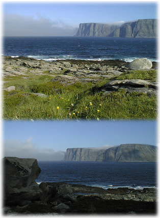 クニヴスシェロデンからノールカップを望む